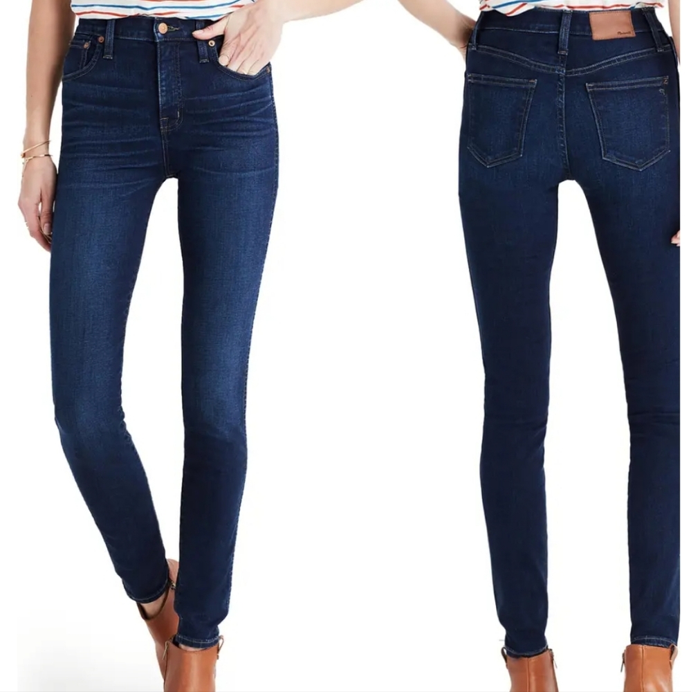Madewell 10" High-Rise Skinny Stretch Jean Medium Dark Wash Classic